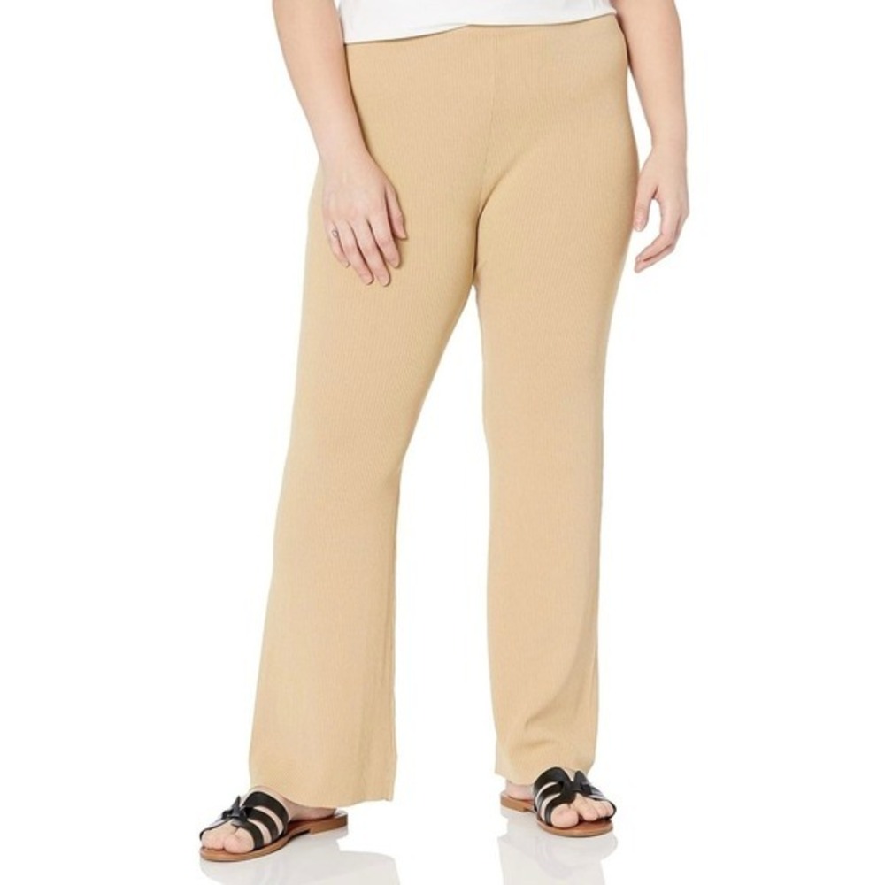 The Drop Women's Ellison Rib Flare Leg Sweater Pant 3X